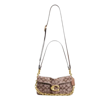Tabby Shoulder Bag 26 In Crystal Signature Jacquard